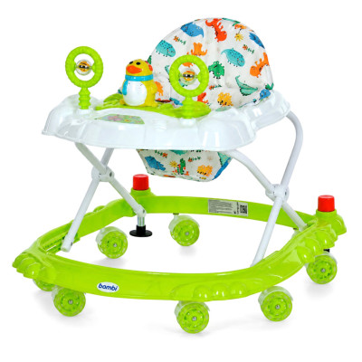 Дитячі Ходунки M 3168-1(Green) музичні та світлові ефекти зі стопором Дитячі Ходунки M 3168-1(Green) музичні та світлові ефекти зі стопором