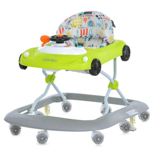 Дитячі ходунки Car way ME 1216 Green-Gray музика світло