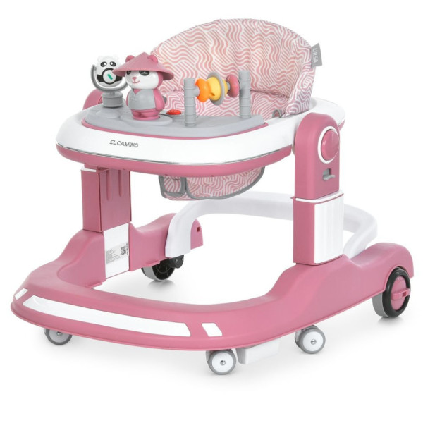 Дитячі ходунки ME 1200 URSA Pink музика світло Дитячі ходунки ME 1200 URSA Pink музика світло