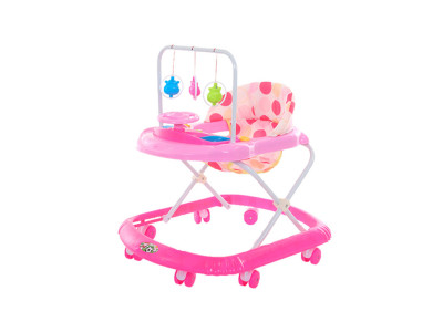 Ходунки дитячі BW2304 з брязкальцями 64x52x54 см Рожевий