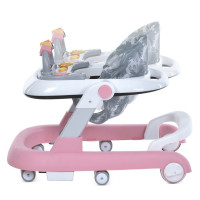 Ходунки дитячі MULTIWAY ME 1163 Pink з брязкальцем Ходунки дитячі MULTIWAY ME 1163 Pink з брязкальцем
