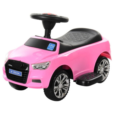 Дитяча каталка-толокар M 3503A-8 Рожевий з батьківською ручкою