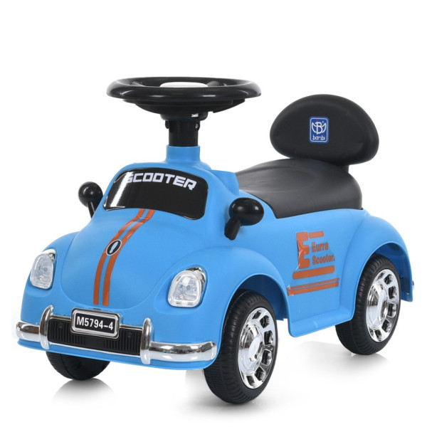 Дитяча каталка-толокар M 5794-4 синій без батьківської ручки