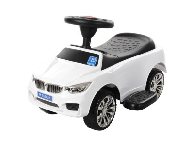 Дитяча каталка-толокар M 3503B-1 Білий з батьківською ручкою