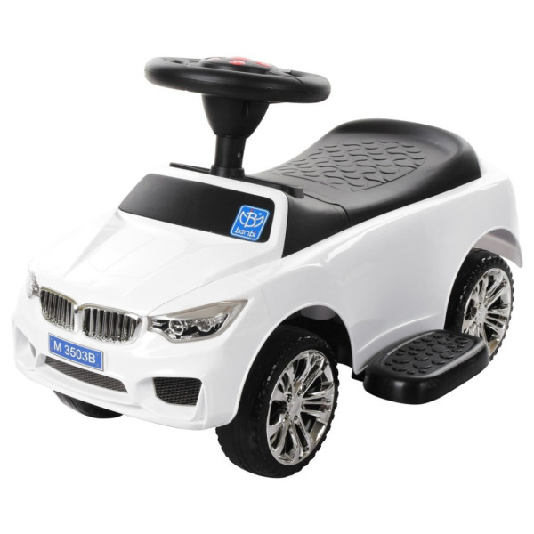 Дитяча каталка-толокар M 3503B-1 Білий з батьківською ручкою