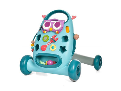 Дитяча каталка-ходунки "Пташка" K5(Blue) рухомі деталі