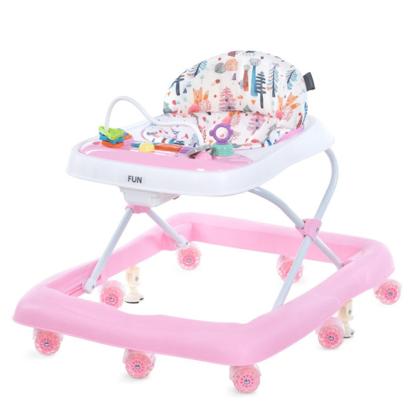 Ходунки дитячі FUN ME 1184 Pink світлові та звукові ефекти