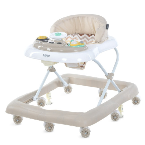 Ходунки дитячі RIDER ME 1185 Beige світлові та звукові ефекти Ходунки дитячі RIDER ME 1185 Beige світлові та звукові ефекти