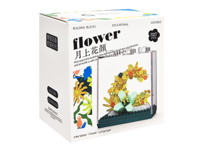 Дитячий Конструктор Flower Language 7345 у колбі 327 деталей