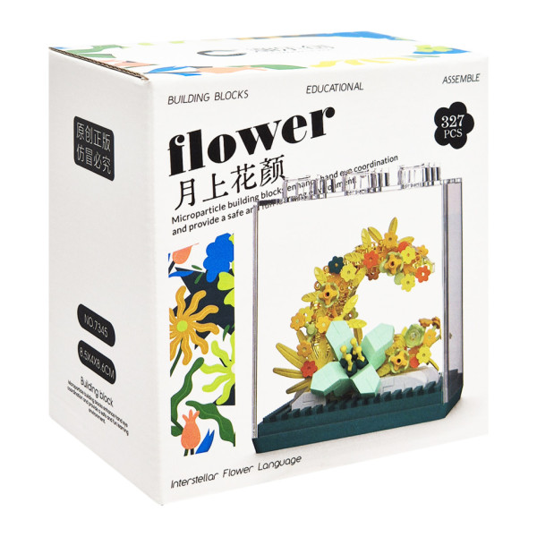 Дитячий Конструктор Flower Language 7345 у колбі 327 деталей