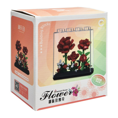 Дитячий Конструктор Ornament Flower 7376 у колбі 308 деталей