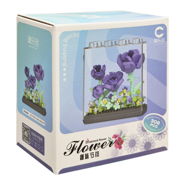 Дитячий Конструктор Ornament Flower 7378 у колбі 308 деталей Дитячий Конструктор Ornament Flower 7378 у колбі 308 деталей