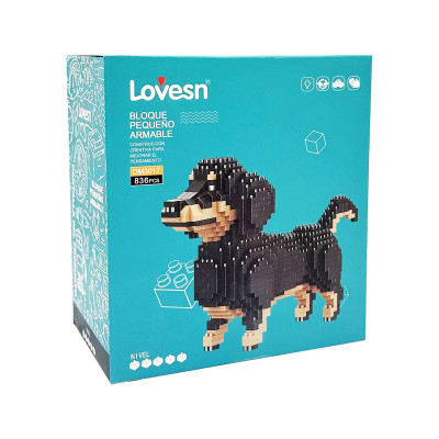 Піксельний конструктор "Такса" DM3017 пластиковий 836 деталей