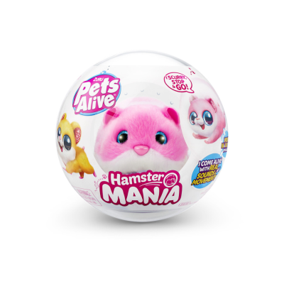 Інтерактивна м'яка іграшка Кумедний хом'ячок PETS ALIVE S1 Pets & Robo Alive 9543-2 рожевий