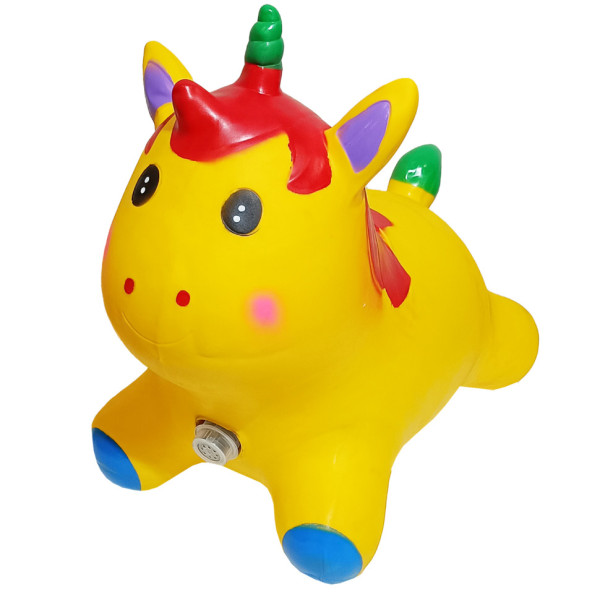 Дитяча іграшка-стрибун "Єдиноріг" RB2520 музика світло Жовтий