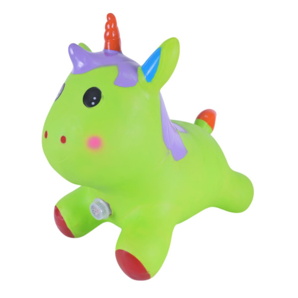 Дитяча іграшка-стрибун "Єдиноріг" RB2520 музика світло Зелений