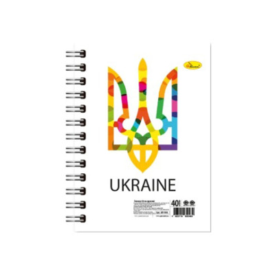 Блокнот А6 "Патріотичний" АП-1903-1 40 аркушів пружина збоку