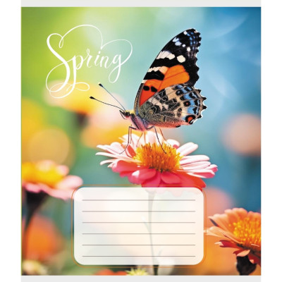 Зошит учнівський "Метелик весною" 018-530216K-3 в клітинку 18 аркушів