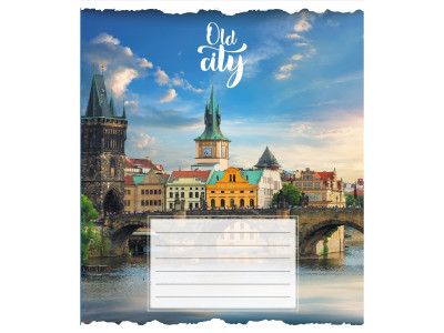 Зошит загальний "Старе місто" 096-630039K-5 в клітинку 96 аркушів