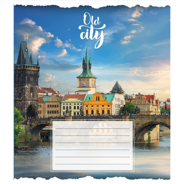 Зошит загальний "Старе місто" 096-630039K-5 в клітинку 96 аркушів