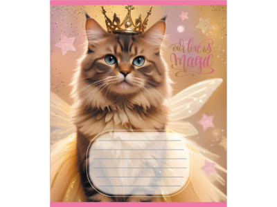 Зошит учнівський "Кішка фея" 024-560046L-5 в лінію 24 аркуші