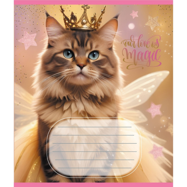 Зошит учнівський "Кішка фея" 024-560046L-5 в лінію 24 аркуші