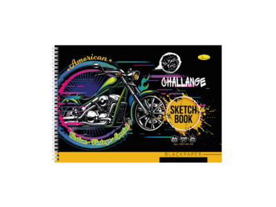 Скетчбук BLACK СБЧ-А4-24 А4 24 аркуші Challange Скетчбук BLACK СБЧ-А4-24 А4 24 аркуші Challange