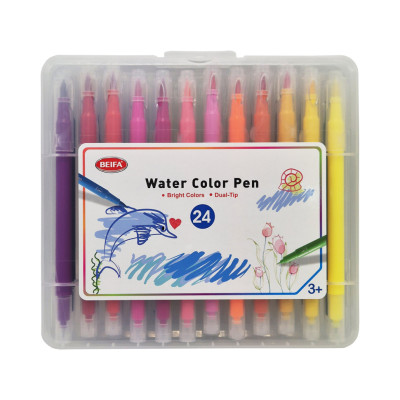 Набір двосторонніх фломастерів SY102-V901 24 шт пензель+лінер