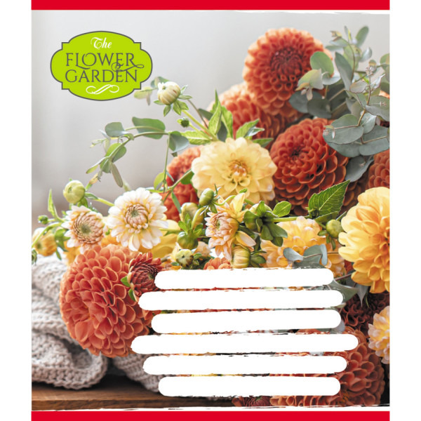 Зошит для школярів "The Flower Garden" 024-590552K-4 у клітинку 24 аркуші Зошит для школярів "The Flower Garden" 024-590552K-4 у клітинку 24 аркуші