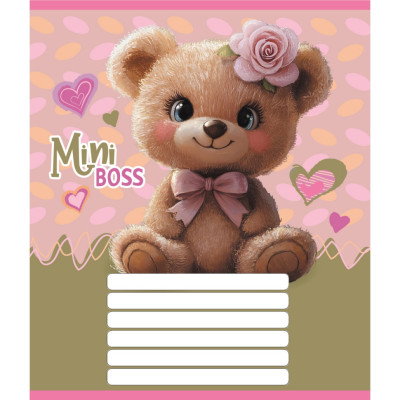 Зошит учнівський "Міні ведмедики" 012-510157C-5 в косу лінію 12 аркушів (959051)