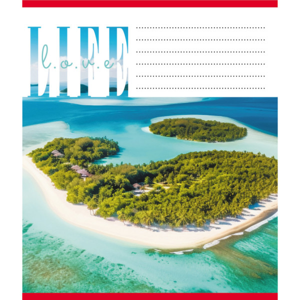 Зошит загальний "Люблю життя" 060-959062L-5 в лінію 60 аркушів