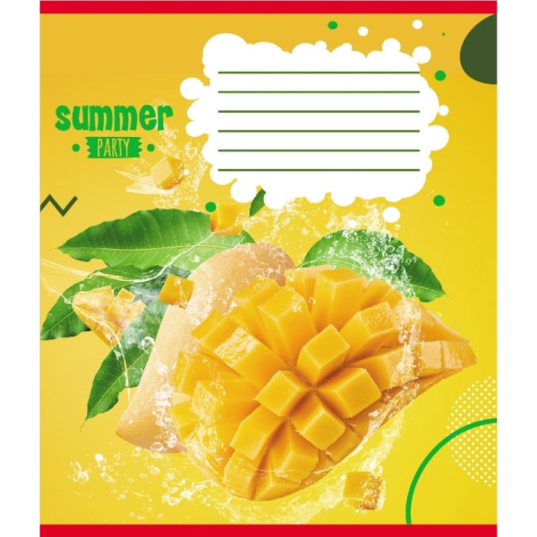 Зошит учнівський "Фрукти у воді" 024-550016K-4 в клітинку 24 аркуші