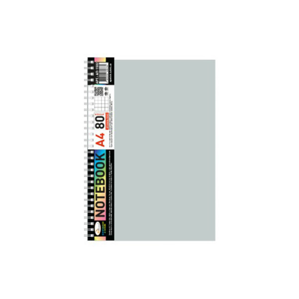 Блокнот А4 АП-1502(Grey) 80 аркушів пружина збоку