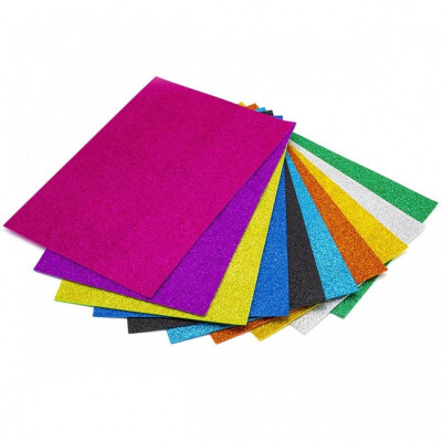 Набір кольорового фоамірану з глітером 200581 18-20 мм 10 штук