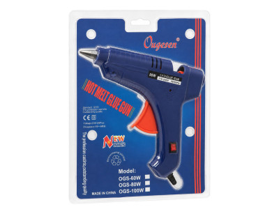 Пістолет клейовий "Hot melt" IMG4818(Blue) 60W 11 см з перемикачем