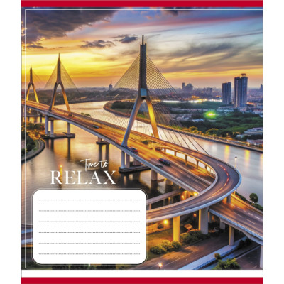 Зошит загальний "Міста в вогнях" 096-630107K-5 в клітинку 96 аркушів (959063)