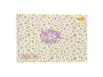 Альбом для малювання A4 АП-0306-6 24 аркуші пружина збоку