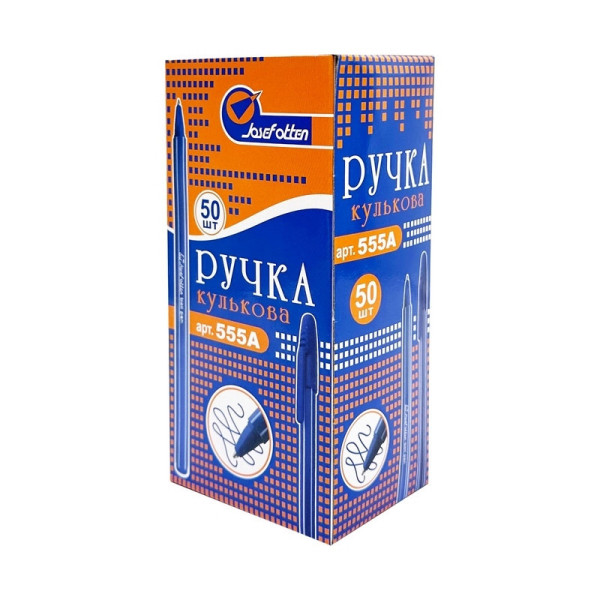 Набір кулькових ручок 555А(Black) чорний 50 штук в упаковці Набір кулькових ручок 555А(Black) чорний 50 штук в упаковці