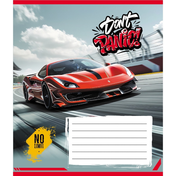 Зошит учнівський "Без паніки" 012-510164C-1 в косу лінію 12 аркушів