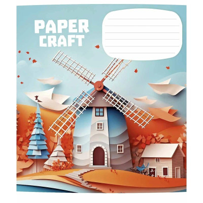 Зошит учнівський "Paper craft" 012-3354K-3 в клітинку 12 аркушів