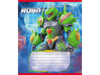 Зошит учнівський "Роботи" 012-520125L-4 в лінію 12 аркушів