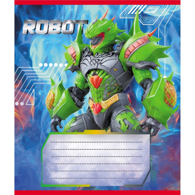 Зошит учнівський "Роботи" 012-520125L-4 в лінію 12 аркушів