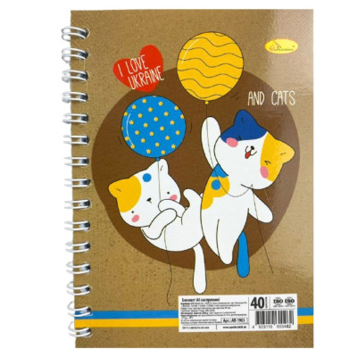 Блокнот А6 "Патріотичний" АП-1903-3 40 аркушів пружина збоку