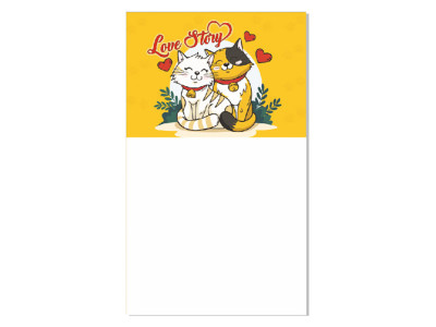 Блокнот на магніті Love story "Котики" Kt30072101 30 аркушів Блокнот на магніті Love story "Котики" Kt30072101 30 аркушів
