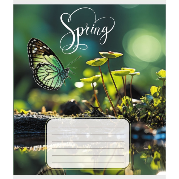 Зошит учнівський "Метелик весною" 018-530216K-4 в клітинку 18 аркушів