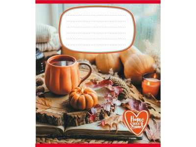 Зошит учнівський "Домашній затишок" 018-540253L-1 в лінію 18 аркушів