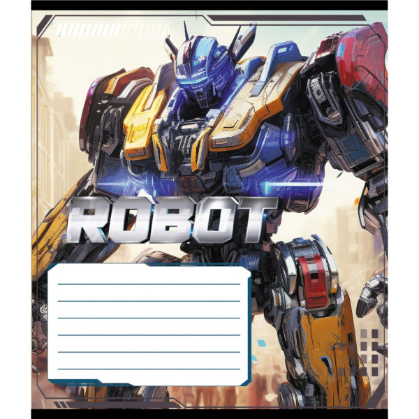 Зошит учнівський "Робот" 012-590508K-1 в клітинку 12 аркушів (959050)