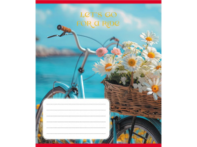 Зошит загальний "Велосипед" 096-630091K-1 в клітинку 96 аркушів