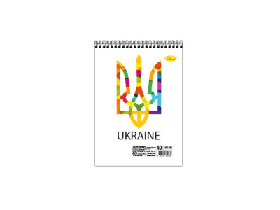 Блокнот "Emblem of Ukraine" А6 АП-1907-6 40 аркушів пружина зверху