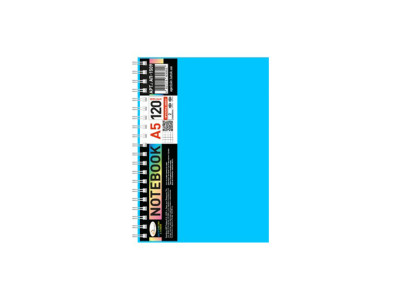 Блокнот А5 АП-1509(Blue) 120 аркушів пружина збоку